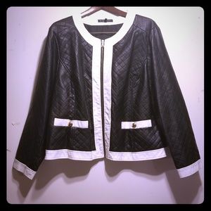 PLUS SIZE Fabulous Faux Quilted Leather Jacket